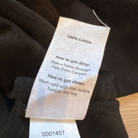 Tecovas Waffle Henley Black Long Sleeve Women's Shirt-Size M - Picture 5 of 7